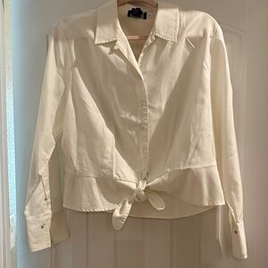 Jones New York Cream Button-Down Women's Shirt